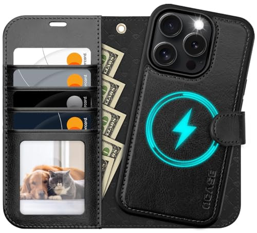 OCASE for iPhone 16 Pro Max Case Detachable Wallet Case with Card Holder 2 in 1 Pu Leather Flip Folio with RFID Blocking