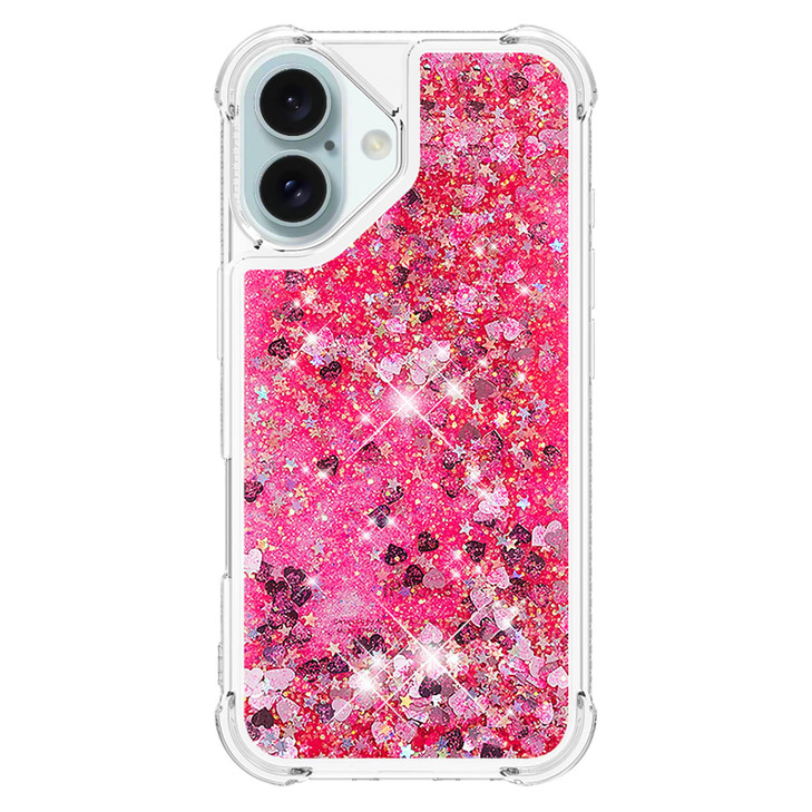 COTDINFOR Case for iPhone 16 Plus Case Glitter Bling Liquid Cute Clear Phone CaseFloating Quicksand Shockproof Protectiv