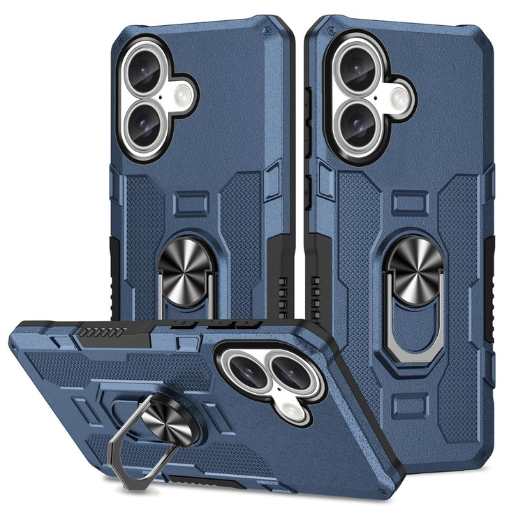 Sidande Case for iPhone 16 Plus Case Apple 16 Plus Case Heavy Duty Kickstand Holder Builtin Magnetic Car Mount Shockproo