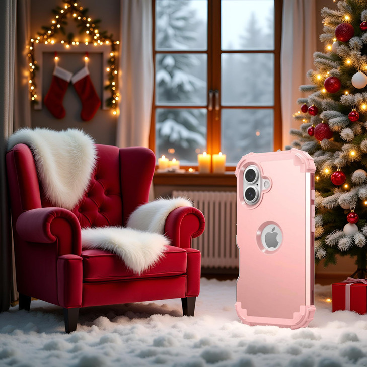 IDweel for iPhone 16 Plus Case with Screen Protector for Women 3 in 1 Shockproof Slim Fit Hybrid Heavy Duty Hard PC Cove