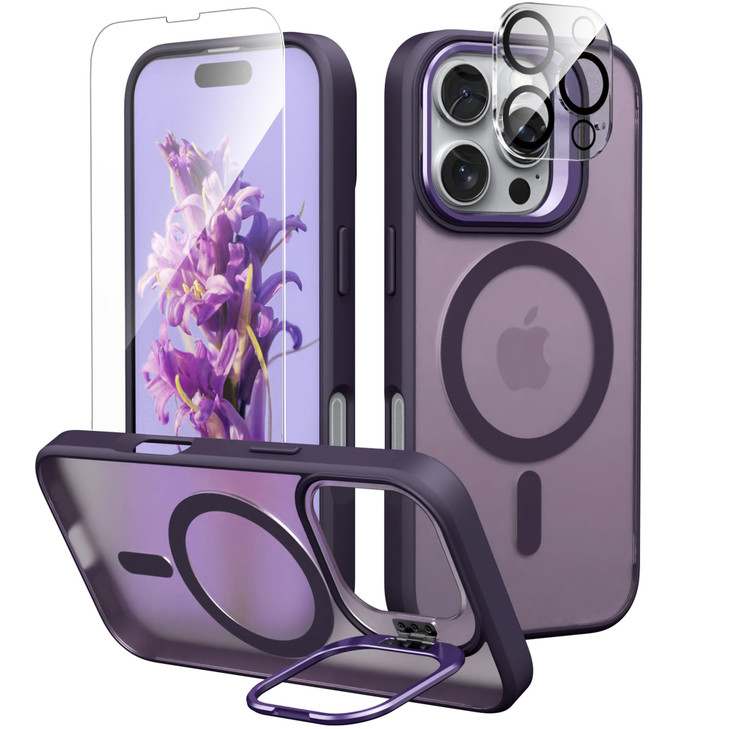 IDweel for iPhone 16 Pro Max Case with Screen Protector Camera Lens ProtectorCompatible with MagSafeBuiltin Camera Stash