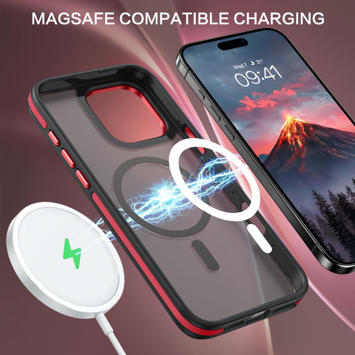 BENTOBEN for iPhone 16 Pro Max Magnetic Case Compatible with MagSafe Translucent Matte Slim Fit AntiSlip Shockproof Wome