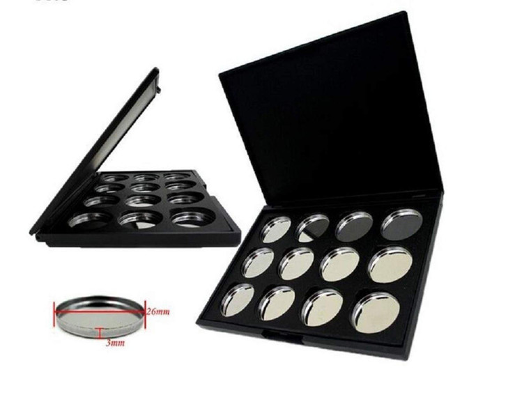 Vodisa Empty Magnetic Eyeshadow Palette, Make Up Container Pallet for Empty Magnetic Cosmetics Makeup Eyeshadow Eye Shadow Aluminum Palette Pans Case
