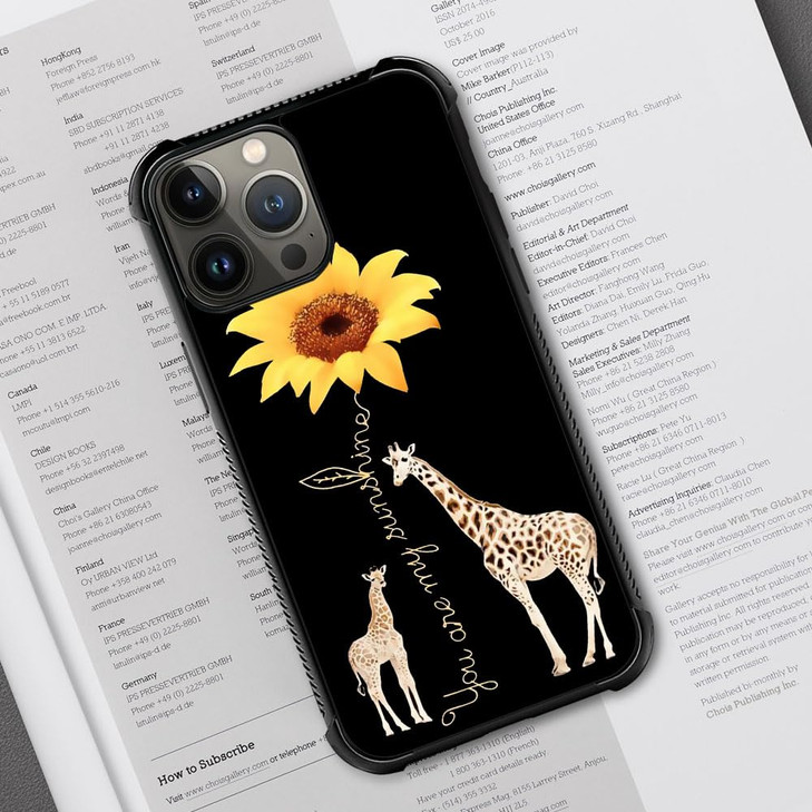 ZHEGAILIAN Case Compatible with iPhone 16 Pro MaxGiraffe Sunshine Cases for BoysGirlsFashion Pattern Design Drop Resista