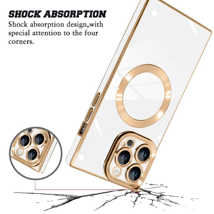 KANGHAR Case Designed for iPhone 16 Pro Max Magnetic Compatible with MagSafe Luxury Cute Plating Design Case FullBody An