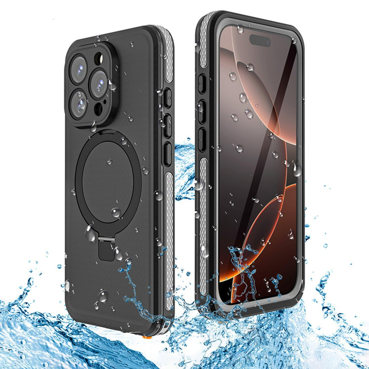 Sahara Oasis Series Waterproof Case Compatible with MagSafe for iPhone 16 Pro Black CP00685