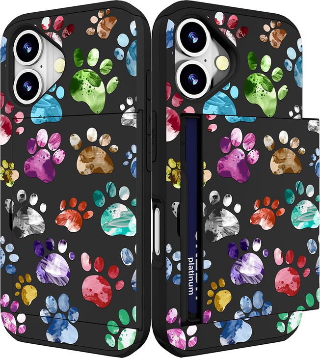 IWONE Compatible with iPhone 16 Plus Case with Card Holder Cute Shockproof Drop Protection Phone Wallet Slot Cover Cases