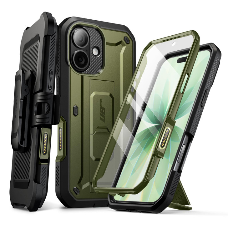 SUPCASE for iPhone 17 Case with Camera Control Button Unicorn Beetle Pro Builtin Kickstand Screen Protector MilitaryGrad