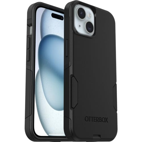 OtterBox iPhone 16e 15 14 13 Commuter Series Case BLACK slim tough pocketfriendly with port protection ships in polybag