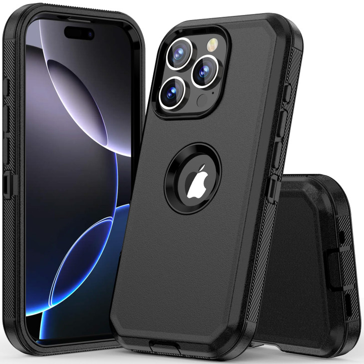 COOYA for iPhone 16 Pro Max Case Full Body Drop Protection Rugged Case Shockproof 3Layer Heavy Duty Hybrid NonSlip Rubbe
