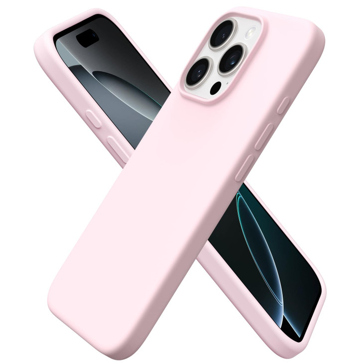 ORNARTO Compatible with iPhone 16 Pro Case 63 Slim Liquid Silicone 3 Layers Soft Gel Rubber Shockproof Protective Cover