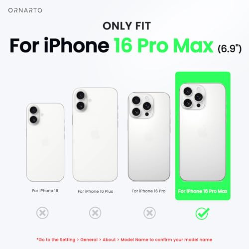 ORNARTO Compatible with iPhone 16 Pro Max Case 69 Slim Liquid Silicone 3 Layers Soft Gel Rubber Shockproof Protective Co