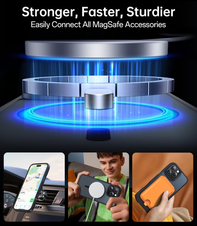 Meifigno Designed for iPhone 16 Pro Case 63 Compatible with MagSafe MilitaryGrade Protection Translucent Matte Back with