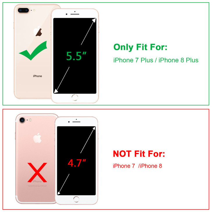 BENTOBEN Compatible with iPhone 8 Plus Case iPhone 7 Plus Case 2 in 1 Slim Hybrid Shockproof Hard PC Bumper Rugged Drop