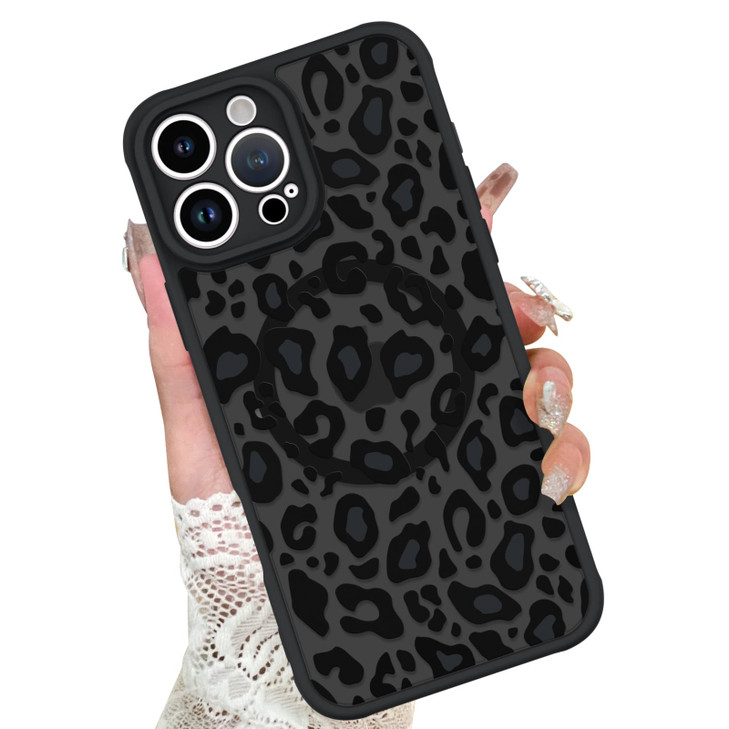 KANGHAR Case for iPhone 16 Pro Phone Case Compatible with Magsafe Leopard Printed Pattern Cute Cheetah Protective Magnet
