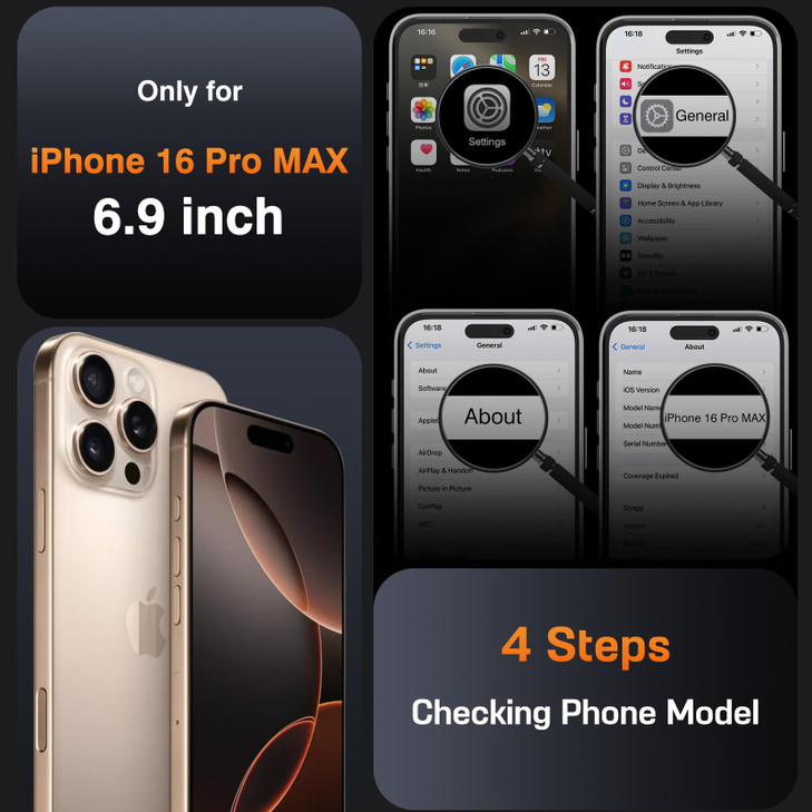 LOHASIC for iPhone 16 Pro Max Case Leather Slim Soft Designer Cover with Logo Cutout Classic Aesthetic Minimalist iPhone