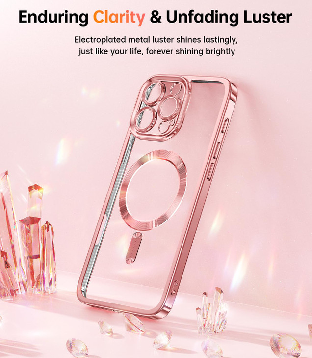 Meifigno Case Designed for iPhone 16 Pro 63 Inch Compatible with MagSafe 2X Screen Protectors Glitter Card Wrist Strap S