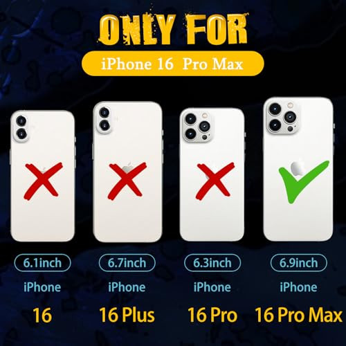 Plakill for iPhone 16 Pro Max Case for Women Cute Girls Phone Cover Cool Aesthetic Unique Design Teen Dogs Heavy Duty Pr