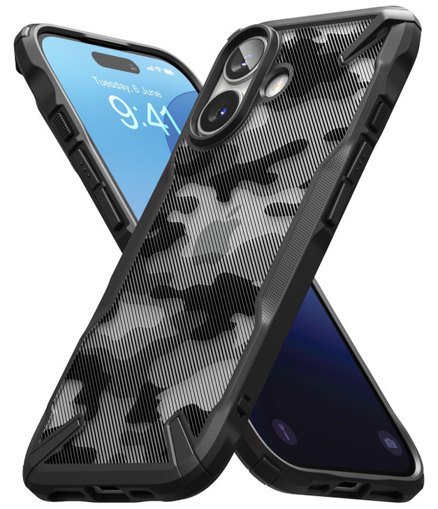 Ringke FusionX for iPhone 16 Plus Case Precise Cutouts for Camera Lenses Augmented Bumper Heavy Duty Shockproof Protecti