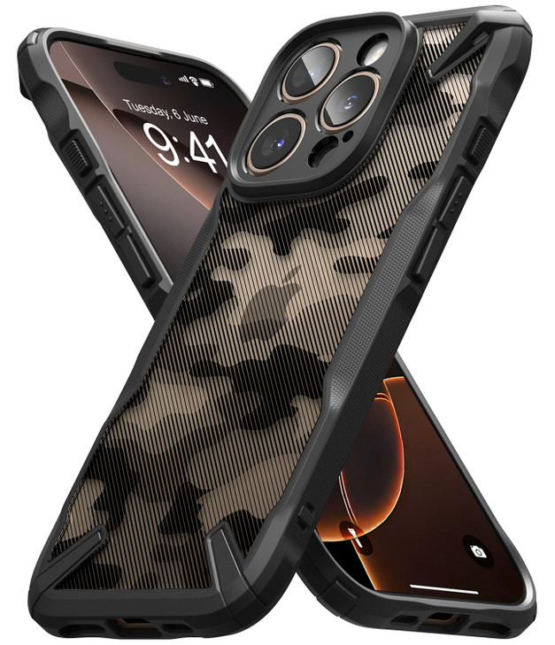 Ringke FusionX for iPhone 16 Pro Max Case Precise Cutouts for Camera Lenses Augmented Bumper Heavy Duty Shockproof Prote