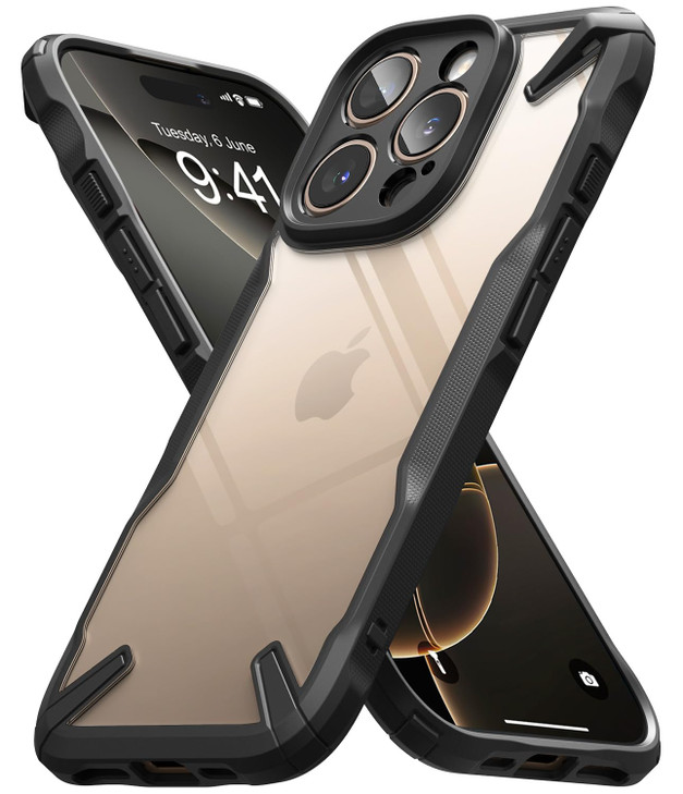 Ringke FusionX for iPhone 16 Pro Case Precise Cutouts for Camera Lenses Augmented Bumper Heavy Duty Shockproof Protectiv