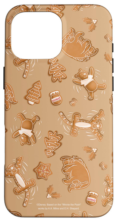 Disney Winnie The Pooh Eeyore Tigger Gingerbread Christmas Case for iPhone 16 Pro Max