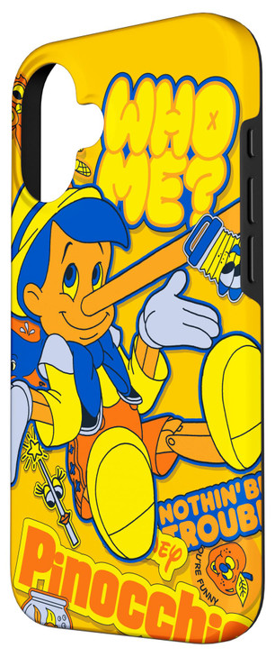 Disney Classic Pinocchio Who Me Nothin But Trouble Yellow Case for iPhone 16