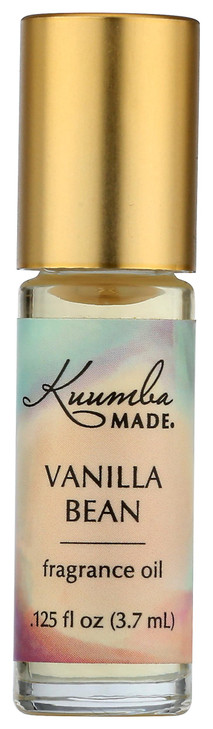 Kuumba Made Vanilla Bean Fragrance Oil, Long-Lasting Small-Batch Perfume Roller, Vegan, Alcohol-Free, .125 Fl Oz