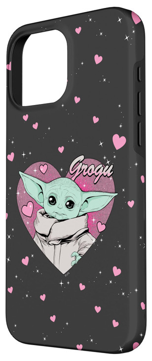 iPhone 16 Pro Max Star Wars The Mandalorian Grogu Pink Hearts Valentines Day Case