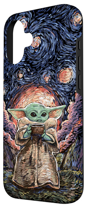 Star Wars The Mandalorian The Child Starry Night Style Case for iPhone 16