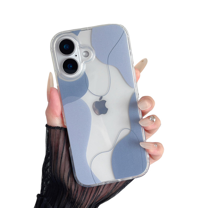 DEFBSC Compatible with iPhone 16 Plus Case Soft Shaped Art Design with Builtin Bumper Protective Phone Cover Cute Slim T