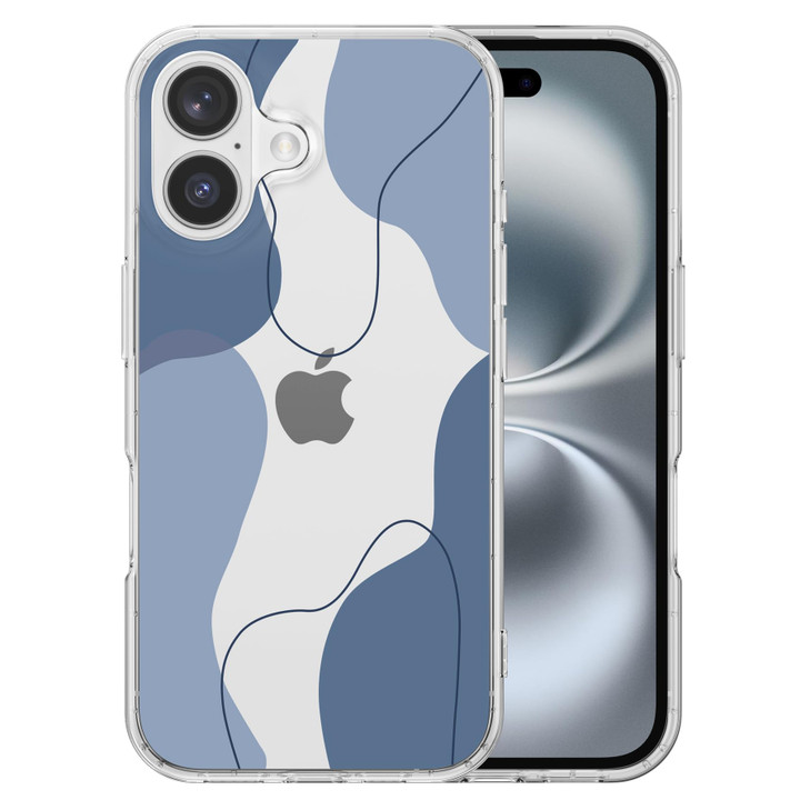 DEFBSC Compatible with iPhone 16 Plus Case Soft Shaped Art Design with Builtin Bumper Protective Phone Cover Cute Slim T
