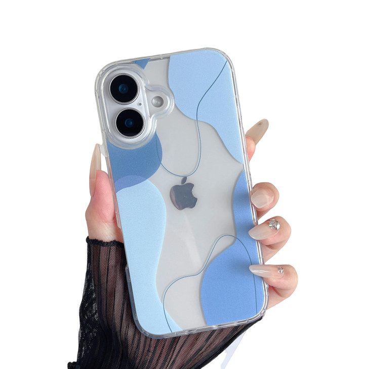 DEFBSC Compatible with iPhone 16 Case Soft Shaped Art Design with Builtin Bumper Protective Phone Case Cute Slim TPU Cov