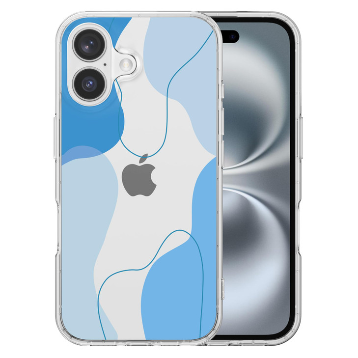DEFBSC Compatible with iPhone 16 Case Soft Shaped Art Design with Builtin Bumper Protective Phone Case Cute Slim TPU Cov