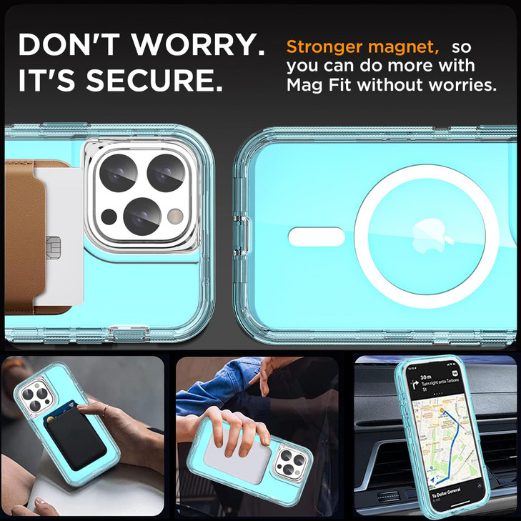 AICase for iPhone 16 Pro Max Case Clear Compatible with MagSafe 3 in 1 Heavy Duty Drop Protection Full Body Rugged Shock
