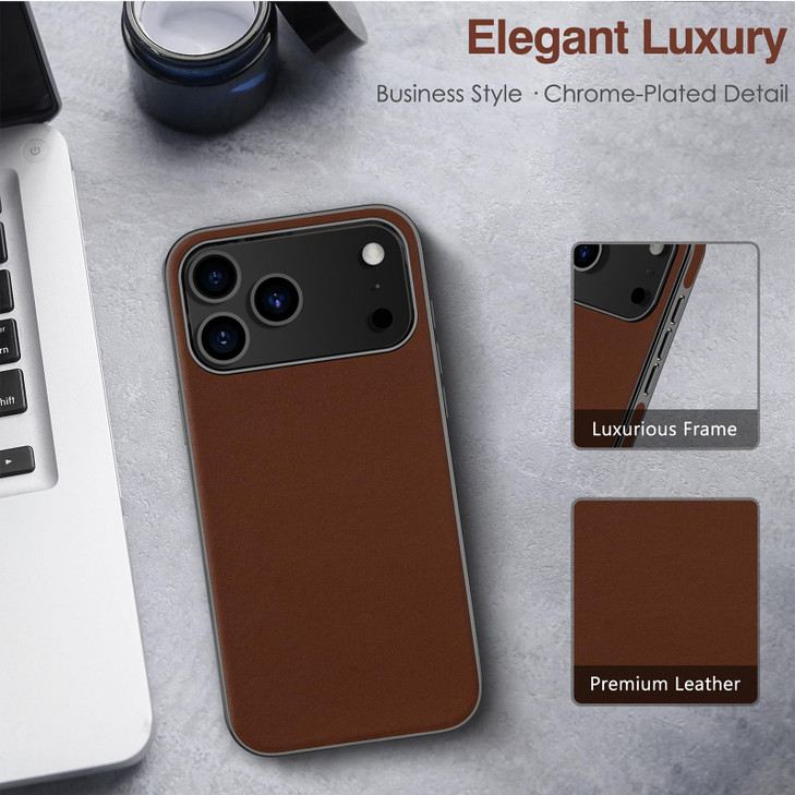 LOHASIC for iPhone 17 Pro Max Case Leather Slim Luxury Designer Aesthetic Cover for iPhone 17 Pro Max Soft Vegan Busines