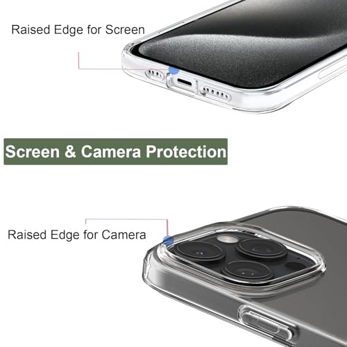 Unov Case for iPhone 16 Pro Max Case Clear with Design Embossed Floral Pattern Soft TPU Bumper Slim Protective Flower Bo