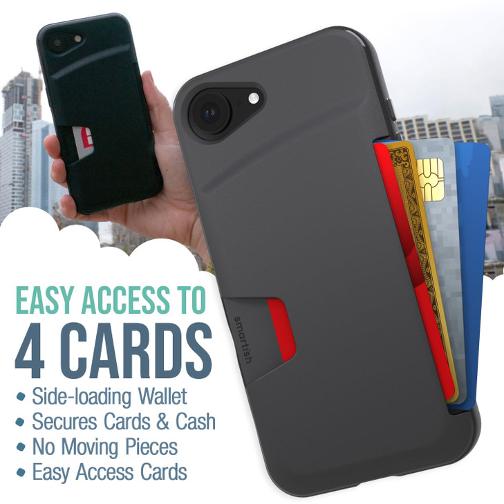 Smartish iPhone 16 Wallet Case Wallet Slayer Vol 1 Slim Protective Credit Card Holder Drop Tested Holds 4 Cards Hidden F
