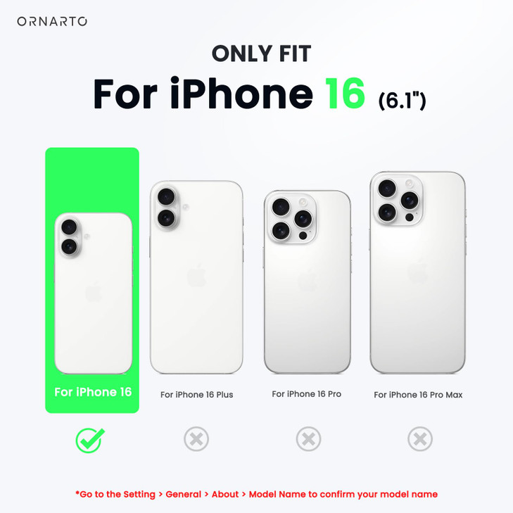 ORNARTO Compatible with iPhone 16 Case 61 Slim Liquid Silicone 3 Layers Full Covered Soft Gel Rubber Shockproof Phone Ca
