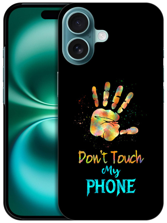 SuzaCase Back Case for iPhone 16 Plus iPhone 16 Plus Case with Stylish Dont Touch My Palm Print Design Printed Cute Slee