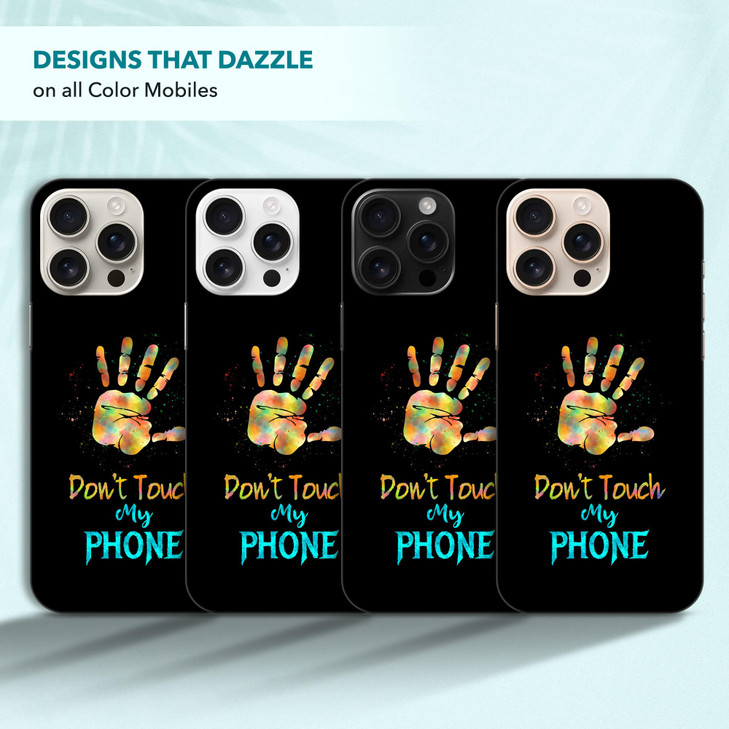 SuzaCase Back Case for iPhone 16 Pro iPhone 16 Pro Case with Stylish Dont Touch My Palm Print Design Printed Cute Sleek