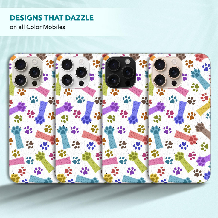 SuzaCase Back Case for iPhone 16 Pro Max iPhone 16 Pro Max Case Stylish Cat Paw Multicolor Pattern Design Printed Cute S