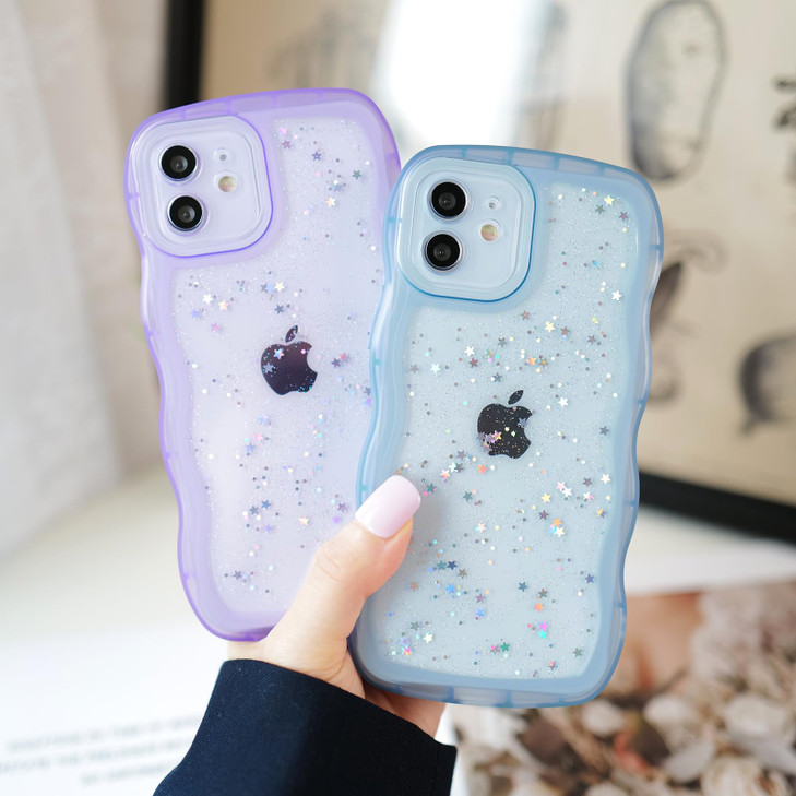 Cyberowl Compatible with iPhone 16 Plus 2024Cute Kawaii Bling Sparkle Glitter Frame Shape Soft Silicone Shockproof Prote