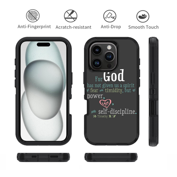 FVAENDHIO for iPhone 16 Pro Max Case Heavy Duty 3 in 1 Hybrid Military Grade Shockproof Drop FullBody Protective Cover f