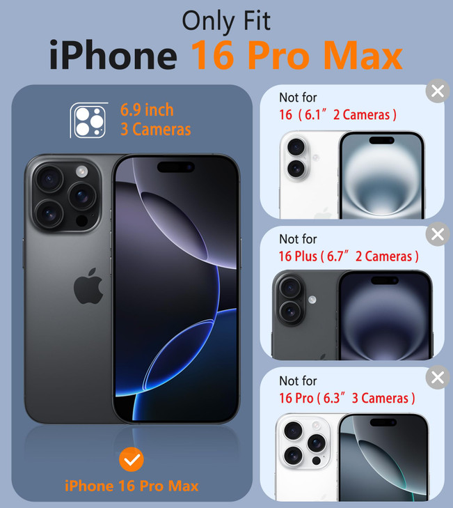 FNTCASE for iPhone 16 ProMax Case Magnetic Dual Layer Shockproof Protective Cell Phone Cover with BeltClip Holster Heavy