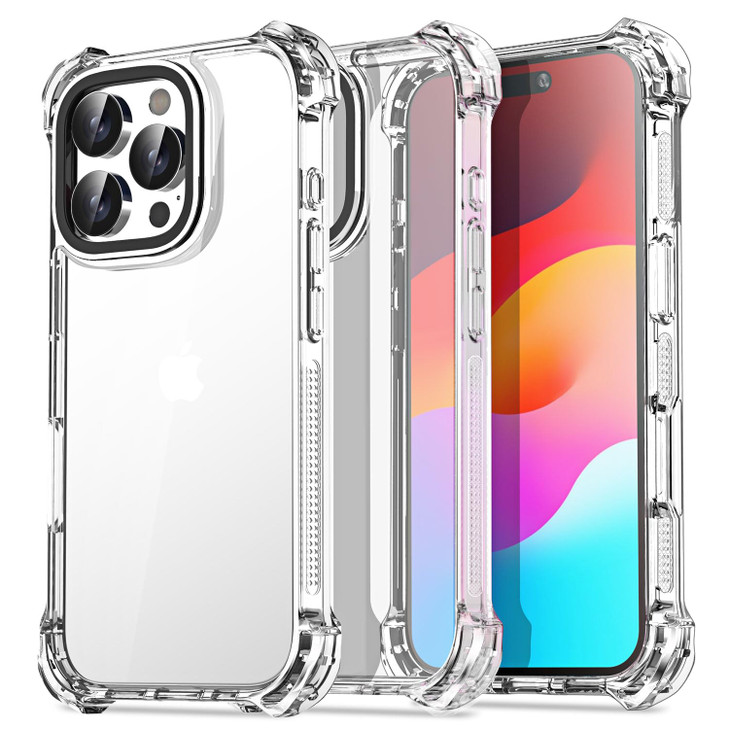 AICase Bounce Case Compatible with iPhone 16 Pro Max Clear Impact Shockproof NonYellowing 213 FT Military Drop Protectio