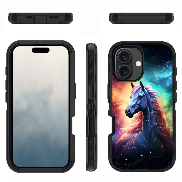 FQTBCEARI Designed for iPhone 16 Case Military Grade Heavy Duty 3Layer Shockproof Drop FullBody Protective Phone Cover f