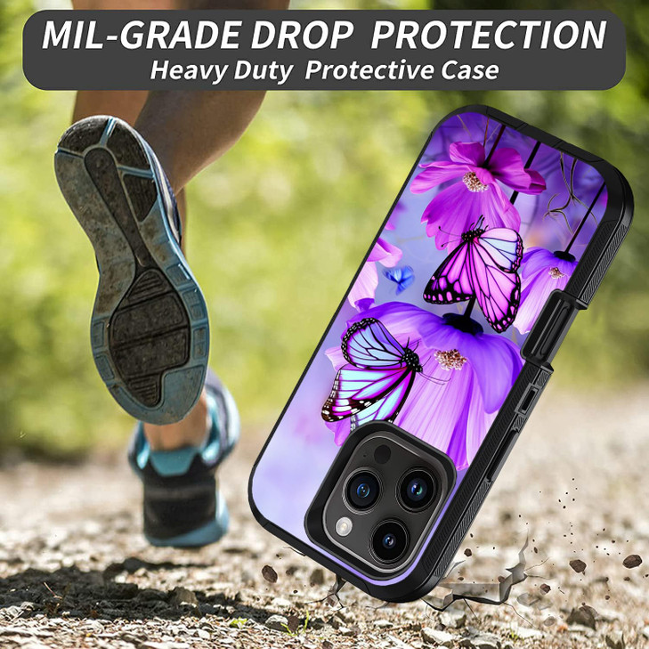 DEHJYYIJUY Designed for iPhone 16 Pro Max Case Shockproof DustDrop Proof 3Layer Heavy Duty Full Body Rugged Protective C