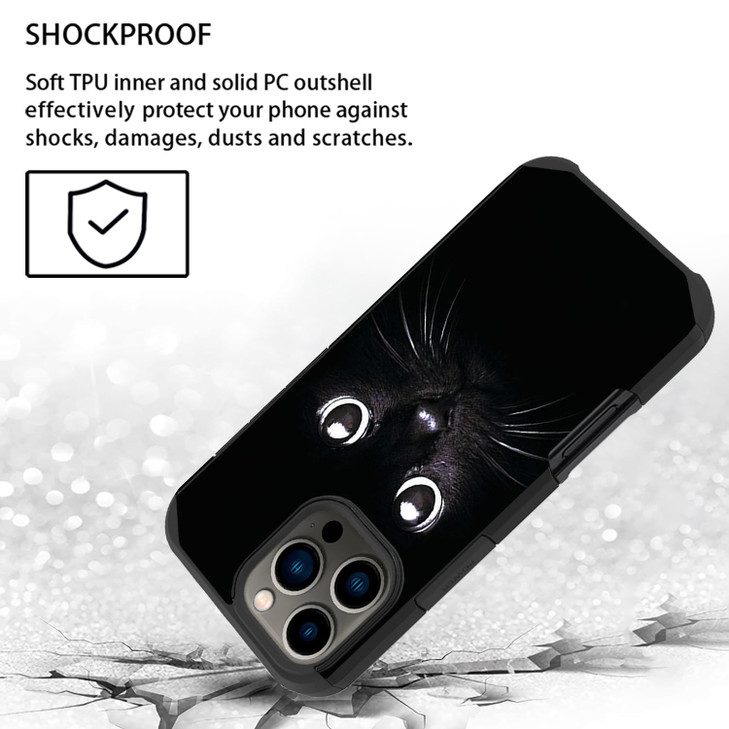 FQTBCEARI for iPhone 16 Pro Max Case Hybrid Hard PC Soft Silicone Heavy Duty Dual Layer Shockproof Drop FullBody Protect