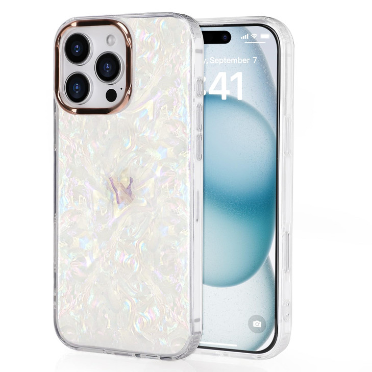 MOSISO Phone Case Compatible with iPhone 16 Pro Max 69 inch Slim AntiFingerprint Protective Sparkly Pearl Glitter Transl